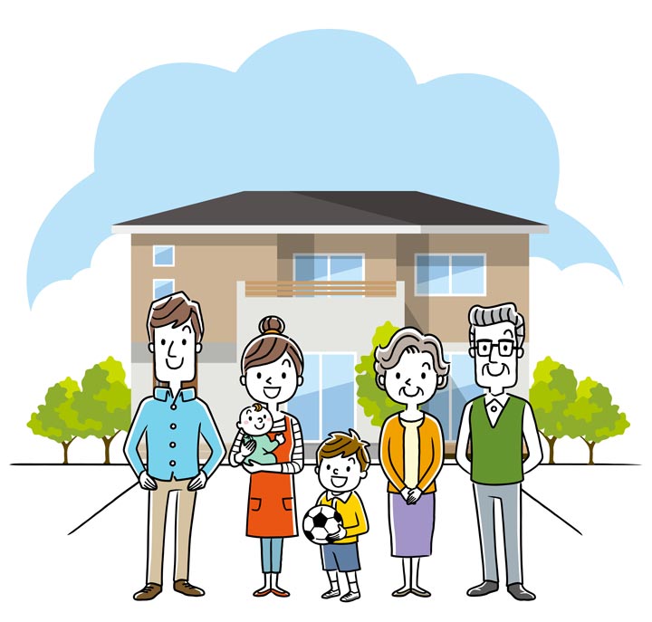 家族が笑顔のイメージ